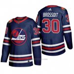 Camiseta Hockey Winnipeg Jets Laurent Brossoit 2019 Heritage Classic Azul