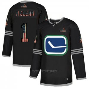 Camiseta Hockey Vancouver Canucks Mclean 2020 USA Flag Negro