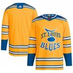 Camiseta Hockey St. Louis Blues Reverse Retro Autentico Blank Amarillo
