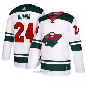 Camiseta Hockey Hombre Minnesota Wild 24 Matt Dumba Blanco 2018 Away