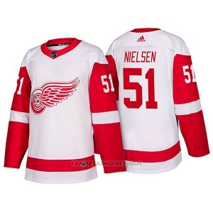 Camiseta Hockey Hombre Detroit Red Wings 51 Frans Nielsen New Outfitted 2018 Blanco
