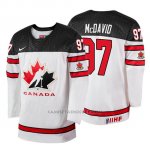 Camiseta Canada Team Connor Mcdavid 2018 Iihf World Championship Jugador Blanco