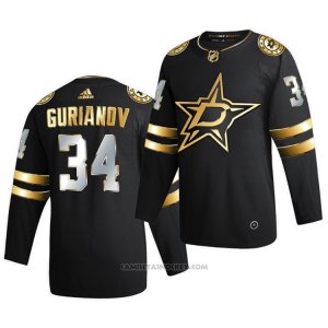 Camiseta Hockey Dallas Stars Denis Gurianov Golden Edition Limited Autentico 2020-21 Negro