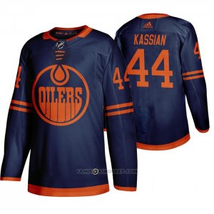 Camiseta Hockey Edmonton Oilers 44 Zack Kassian Alterno Autentico Azul
