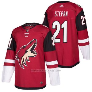 Camiseta Hockey Hombre Autentico Arizona Coyotes Derek Stepan 21 Home 2018 Rojo