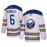 Camiseta Hockey Hombre Buffalo Sabres 6 Marco Scandella Blanco 2018 Winter Classic Jugador