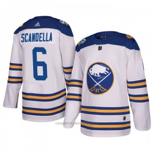 Camiseta Hockey Hombre Buffalo Sabres 6 Marco Scandella Blanco 2018 Winter Classic Jugador