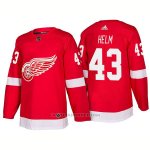 Camiseta Hockey Hombre Detroit Red Wings 43 Darren Helm New Outfitted 2018 Rojo
