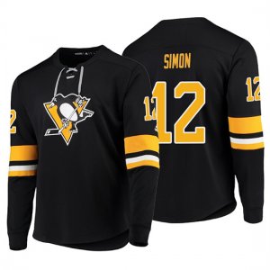 Camiseta Pittsburgh Penguins Dominik Simon Adidas Platinum Negro