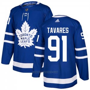 Camiseta Hockey Toronto Maple Leafs 91 John Tavares Primera Autentico Azul