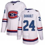 Camiseta Hockey Montreal Canadiens 24 Phillip Danault Autentico 2017 100 Classic Blanco