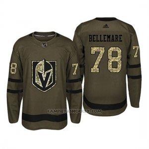 Camiseta Vegas Golden Knights 78 Pierre Edouard Bellemare Camo Salute To Service