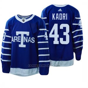 Camiseta Toronto Maple Leafs 43 Nazem Kadri 1918 Arenas Throwback Azul