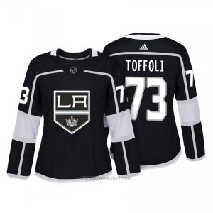 Camiseta Hockey Mujer Los Angeles Kings 73 Tyler Toffoli Negro Autentico Jugador