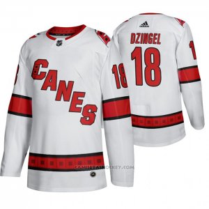 Camiseta Hockey Carolina Hurricanes Ryan Dzingel Segunda Autentico Blanco