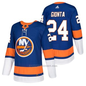 Camiseta Hockey Hombre Autentico New York Islanders 24 Stephen Gionta Home 2018 Azul