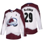 Camiseta Hockey Hombre Colorado Avalanche 29 Nathan Mackinnon 2018 Blanco