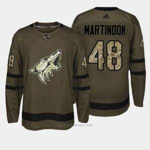 Camiseta Hockey Hombre Arizona Coyotes 48 Arizona Jordan Martinook Verde Salute To Service