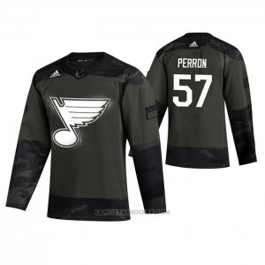 Camiseta Hockey St. Louis Blues David Perron 2019 Veterans Day Camuflaje