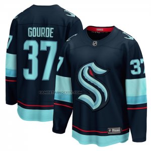 Camiseta Hockey Seattle Kraken Yanni Gourde Primera Premier Breakaway Azul