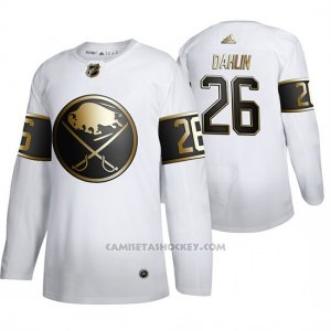 Camiseta Hockey Buffalo Sabres Rasmus Dahlin Golden Edition Autentico Blanco