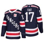 Camiseta Hockey Hombre Autentico New York Rangers 17 Jesper Fast Winter Classic 2018 Azul