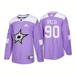 Camiseta Hockey Hombre Autentico Dallas Stars 90 Jason Spezza Hockey Fights Cancer 2018 Violeta