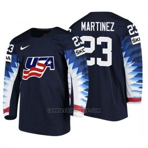 Camiseta USA Team Alec Martinez 2018 Iihf Men World Championship Jugador Negro