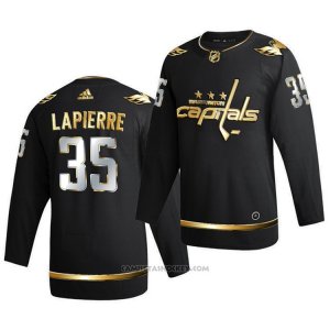 Camiseta Hockey Washington Capitals Henrik Lundqvist Golden Edition Limited Autentico 2020-21 Negro