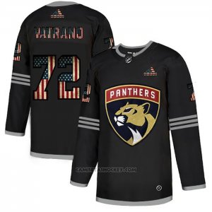 Camiseta Hockey Florida Panthers Frank Vatrano 2020 USA Flag Negro