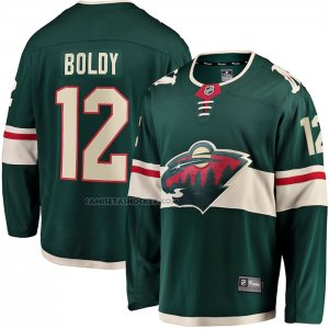 Camiseta Hockey Minnesota Wild Matthew Boldy Primera Breakaway Verde