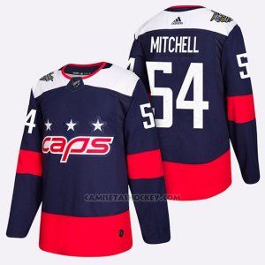 Camiseta Washington Capitals Tom Wilson 2018 Stadium Series Azul