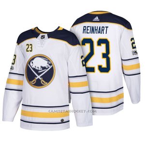 Camiseta Hockey Hombre Buffalo Sabres 23 Sam Reinhart 2018 New Season Team Road Blanco