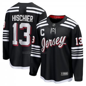 Camiseta Hockey New Jersey Devils Nico Hischier Alterno Premier Breakaway Negro