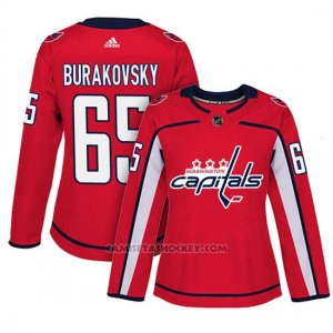 Camiseta Mujer Washington Capitals 65 Andre Burakovsky Adizero Jugador Home Rojo