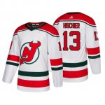 Camiseta New Jersey Devils Nico Hischier Alternato Autentico Blanco