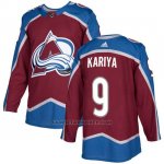 Camiseta Hockey Hombre Colorado Avalanche 9 Paul Kariya Burgundy Home Autentico Stitched