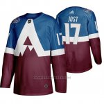 Camiseta Hockey Colorado Avalanche Tyson Jost 2020 Stadium Series Azul