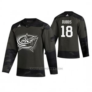 Camiseta Hockey Columbus Blue Jackets Pierre Luc Dubois 2019 Veterans Day Camuflaje