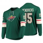 Camiseta Minnesota Wild Matt Hendricks Platinum Verde