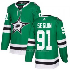 Camiseta Hockey Nino Dallas Stars 91 Tyler Seguin Verde Home Autentico Stitched