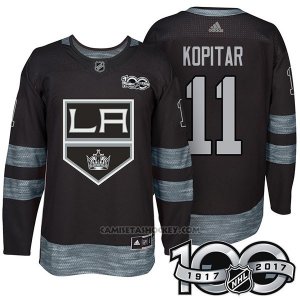 Camiseta Hockey Hombre Los Angeles Kings 11 Anze Kopitar 2017 Centennial Limited Negro