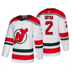 Camiseta New Jersey Devils Eric Gryba Alternato Adidas Autentico Blanco