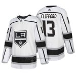 Camiseta Hockey Hombre Autentico Los Angeles Kings 13 Kyle Clifford Away 2018 Blanco