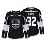 Camiseta Hockey Mujer Los Angeles Kings 32 Jonathan Quick Negro Autentico Jugador