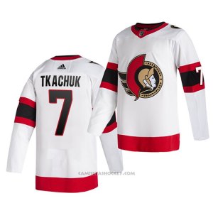 Camiseta Hockey Ottawa Senators Brady Tkachuk Segunda Autentico Blanco
