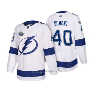 Camiseta Hockey Hombre Tampa Bay Lightning 40 Gabriel Dumont 2018 Blanco