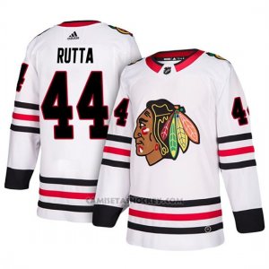 Camiseta Chicago Blackhawks Jan Rutta Away Blanco