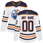 Camiseta Hockey Mujer Edmonton Oilers Segunda Personalizada Blanco