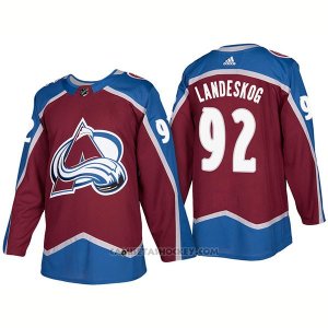 Camiseta Hockey Hombre Colorado Avalanche 92 Gabriel Landeskog Home Premier 2017-2018 Rojo